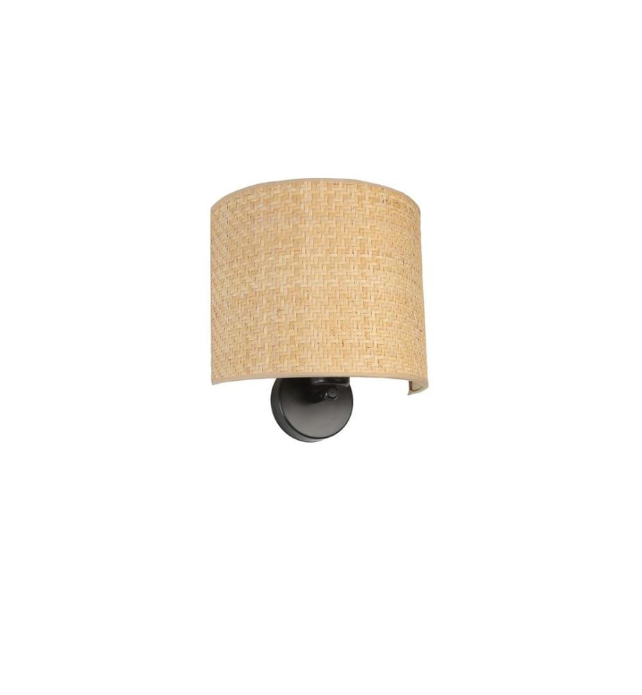 Applique murale, beige, CORPS EN MÉTAL, CAPUCHON EN TISSU