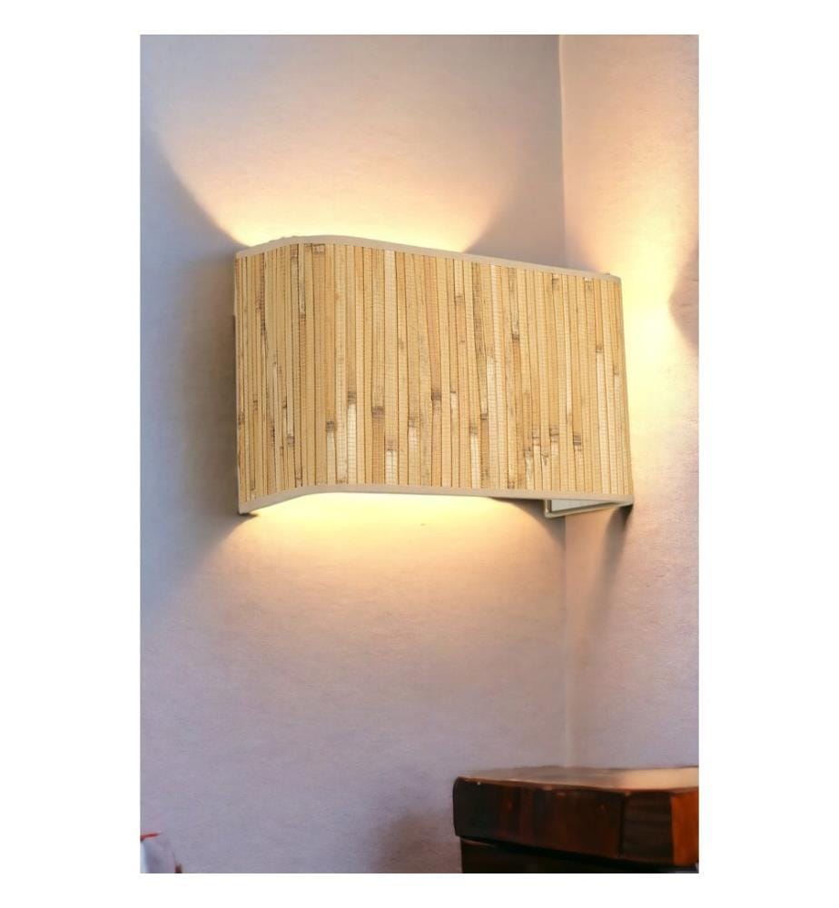 Applique murale, beige, CORPS EN MÉTAL, CAPUCHON EN TISSU