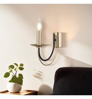 Wandleuchte, Antiklack, Metallkörper, Metallkappe