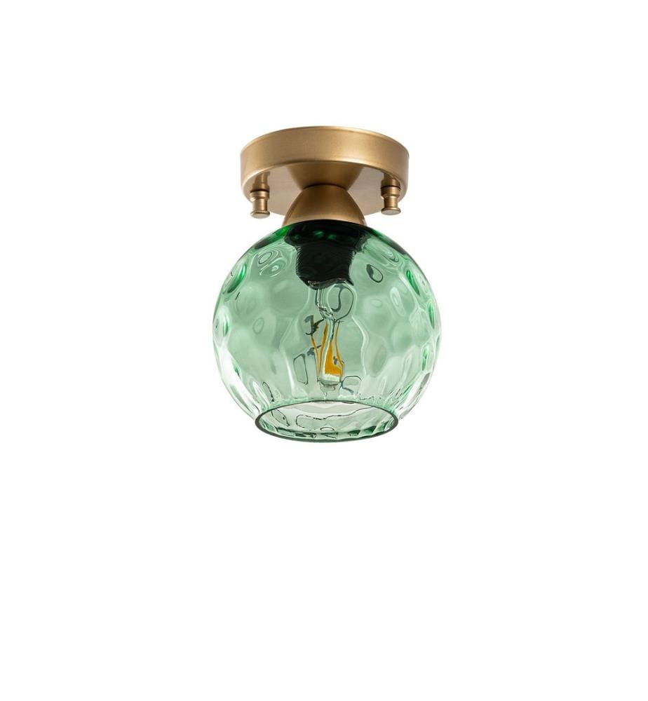Wall Lamp, Black, Metal Body, Glass Cap