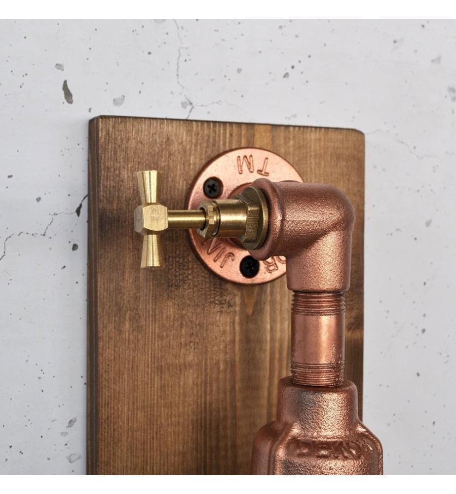 Applique murale, en bois, rose doré, 100 % BOIS MASSIF