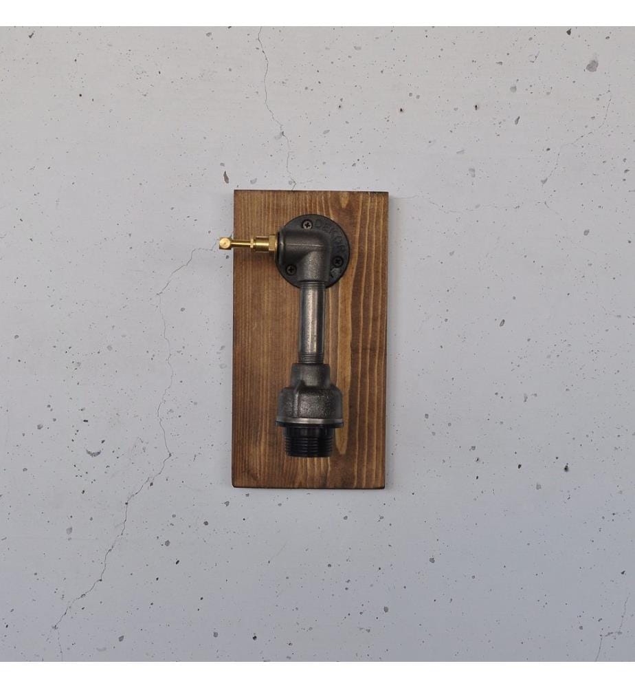 Applique murale, en bois, noire, 100 % BOIS MASSIF