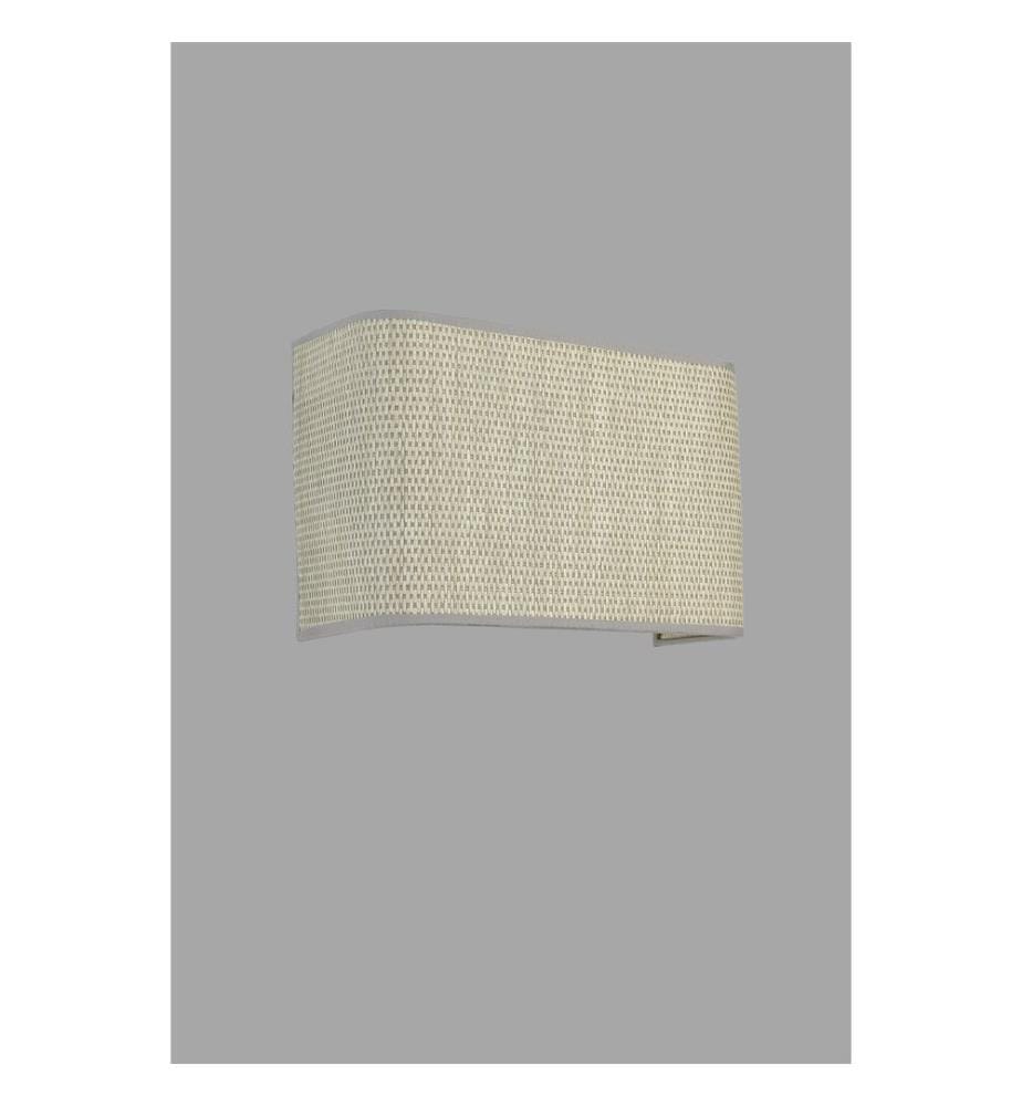 Applique murale, beige, CORPS EN MÉTAL, capuchon en bambou