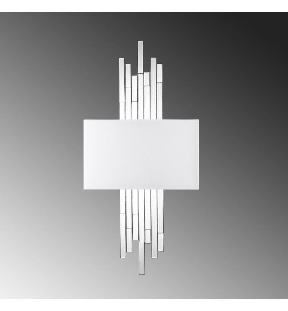 Wandleuchte, weiss, Metallkörper, Stoffkappe