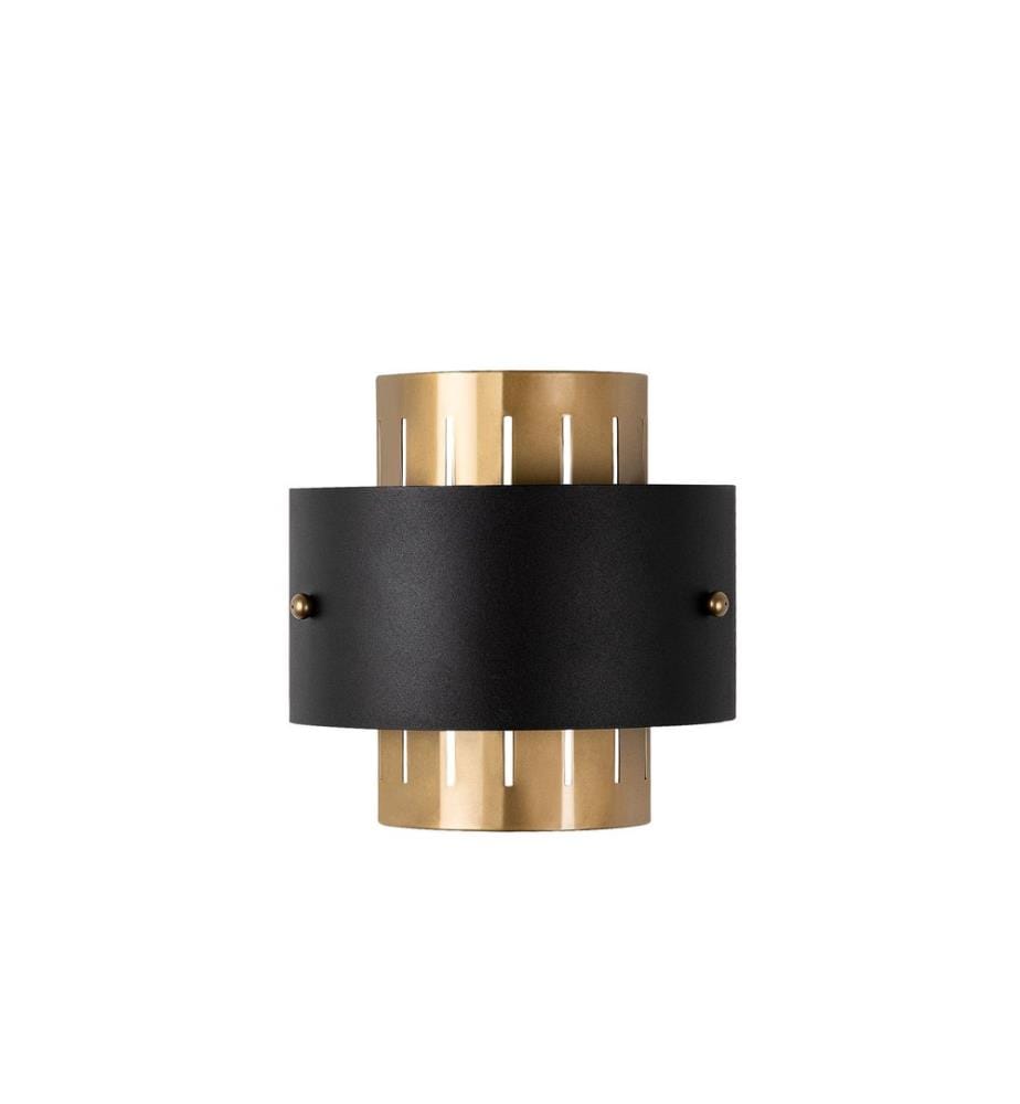 Wandleuchte, gold, Metallkörper, Metallkappe