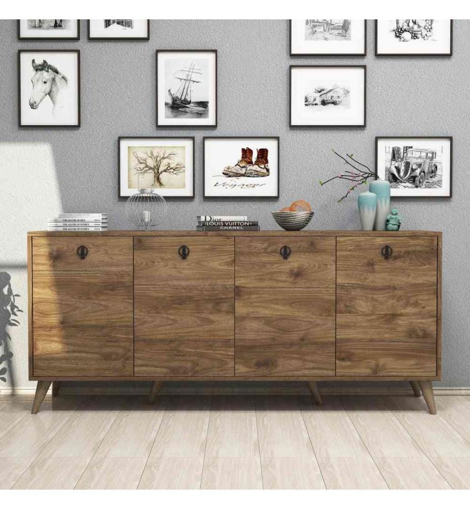 Console, Walnut, Melamine Coated Particle Board