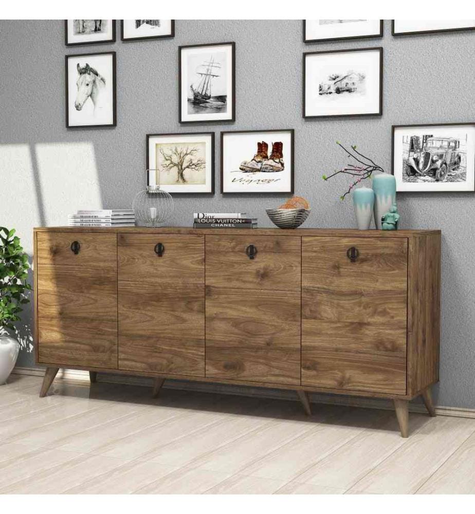 Console, Walnut, Melamine Coated Particle Board