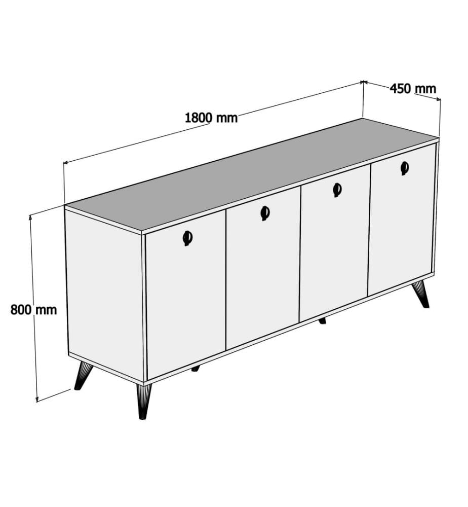Console, Walnut, Melamine Coated Particle Board