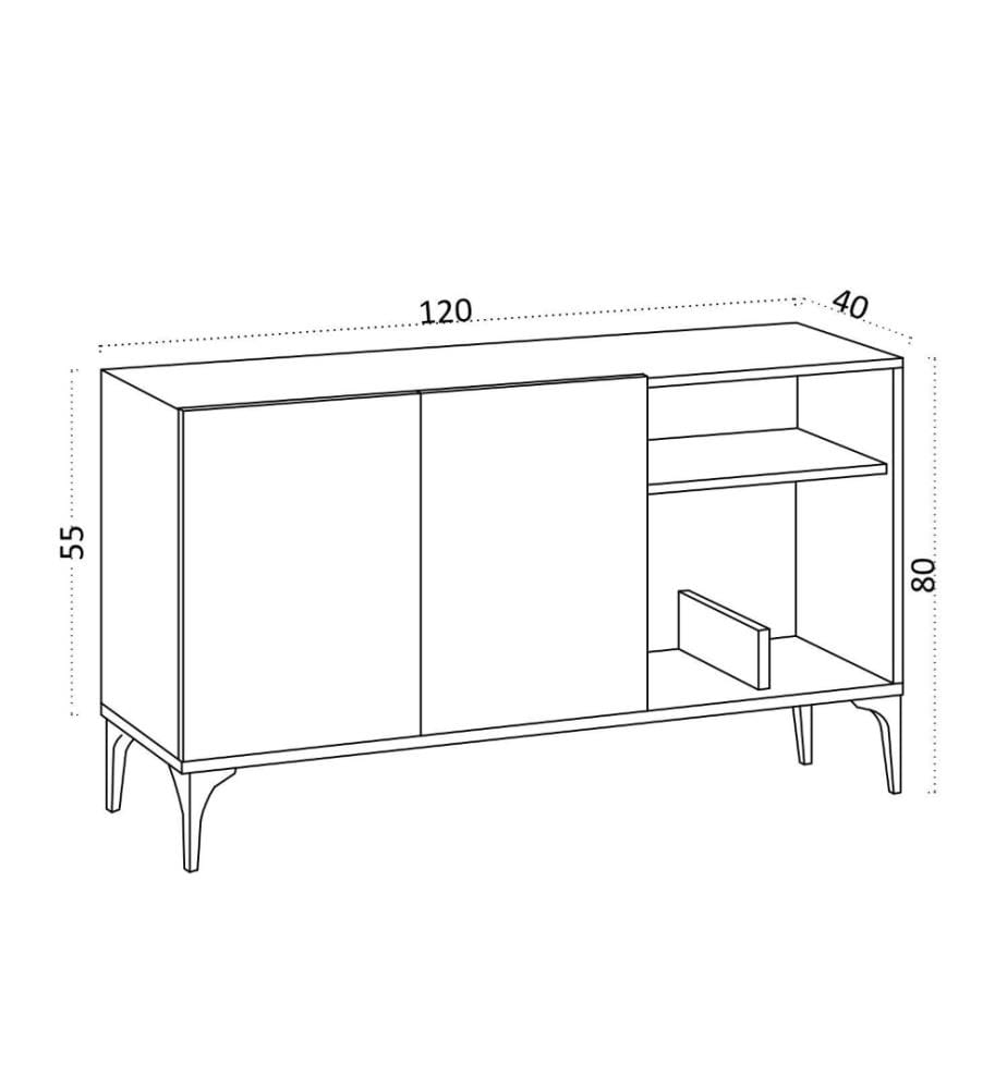Console, blanc, panneau de particules mélaminé