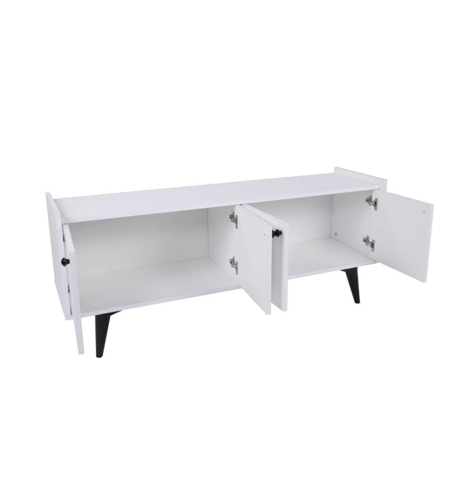 Console, blanc, panneau de particules mélaminé