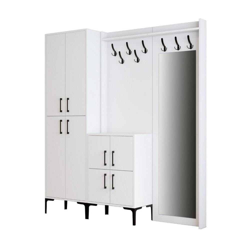 Hall Stand, blanc, panneau de particules mélaminé