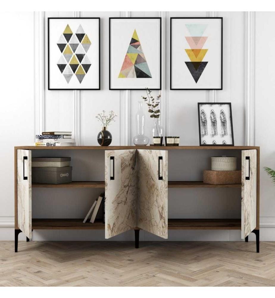 Console, Noyer blanc, Panneau de particules mélaminé