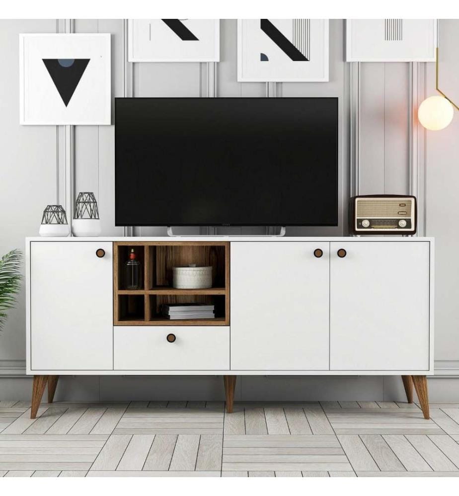 Console, blanc, panneau de particules mélaminé