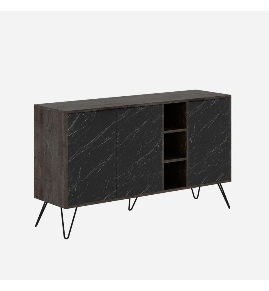 Console, Dark Brown Bendir, panneau de particules mélaminé