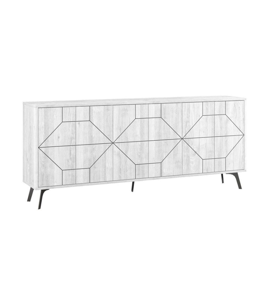 Console, blanc, panneau de particules mélaminé