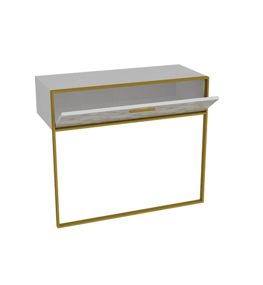 Buffet, Gold White, panneau de particules mélaminé