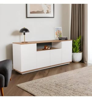 Console, bianco, pino atlantico, 100% MELAMINICO RIVESTITO IN AGGREGATO DI LEGNO