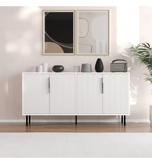 Console, bianco, 100% MELAMMINA RIVESTITA IN PARTICELLE DI LEGNO