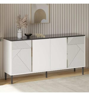 Console, bianco, Royal, 100% MELAMINICO RIVESTITO IN PARTICELLE DI LEGNO
