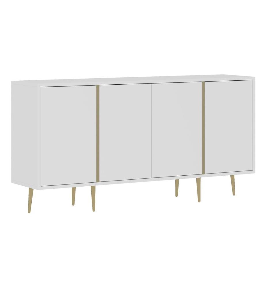 Console, blanc, PANNEAU DE PARTICULES ENTIÈREMENT RECOUVERT DE MÉLAMINE