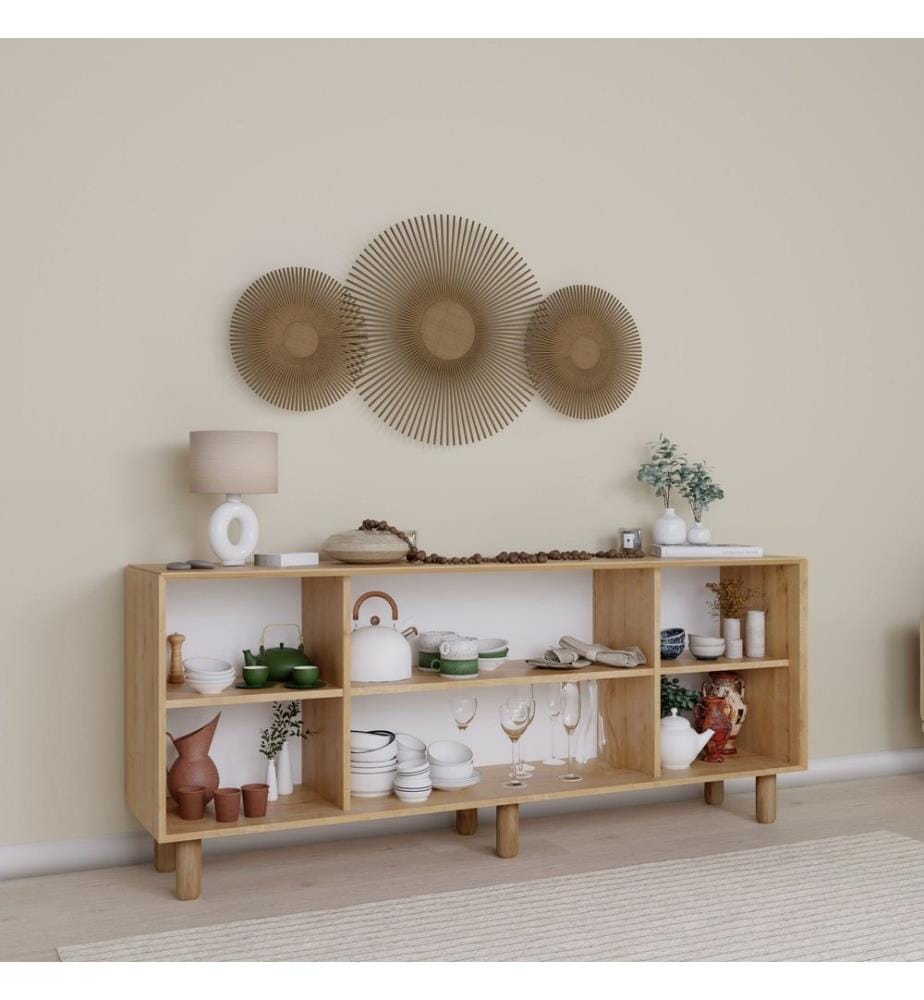 Console, noce, 100% MELAMINICO RIVESTITO IN PARTICELLE DI LEGNO