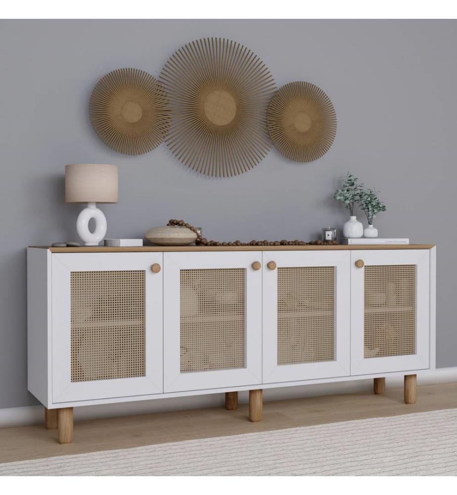 Console, noce chiaro, 100% MELAMMINA RIVESTITA IN PARTICELLE DI LEGNO