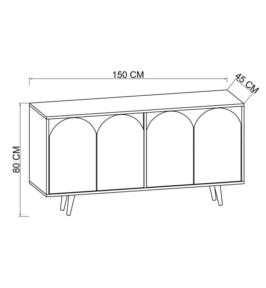 Console, rovere zaffiro, antracite, 100% MELAMMINA RIVESTITA IN TRIBRELLO