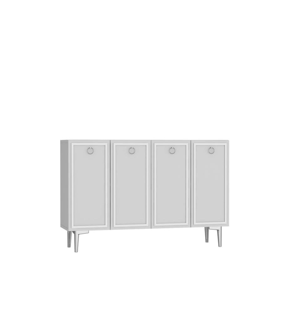 Konsole, Weiss, Silber, 100 % MELAMINBESCHICHTETE SPANPLATTE
