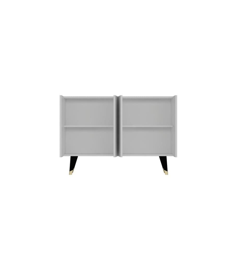 Console, blanc, noir, or, PANNEAU DE PARTICULES 100 % REVÊTU DE MÉLAMINE