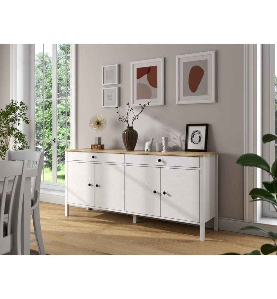Console, Wooden, White, 100% MELAMINE COATED PARTICLE BOARD