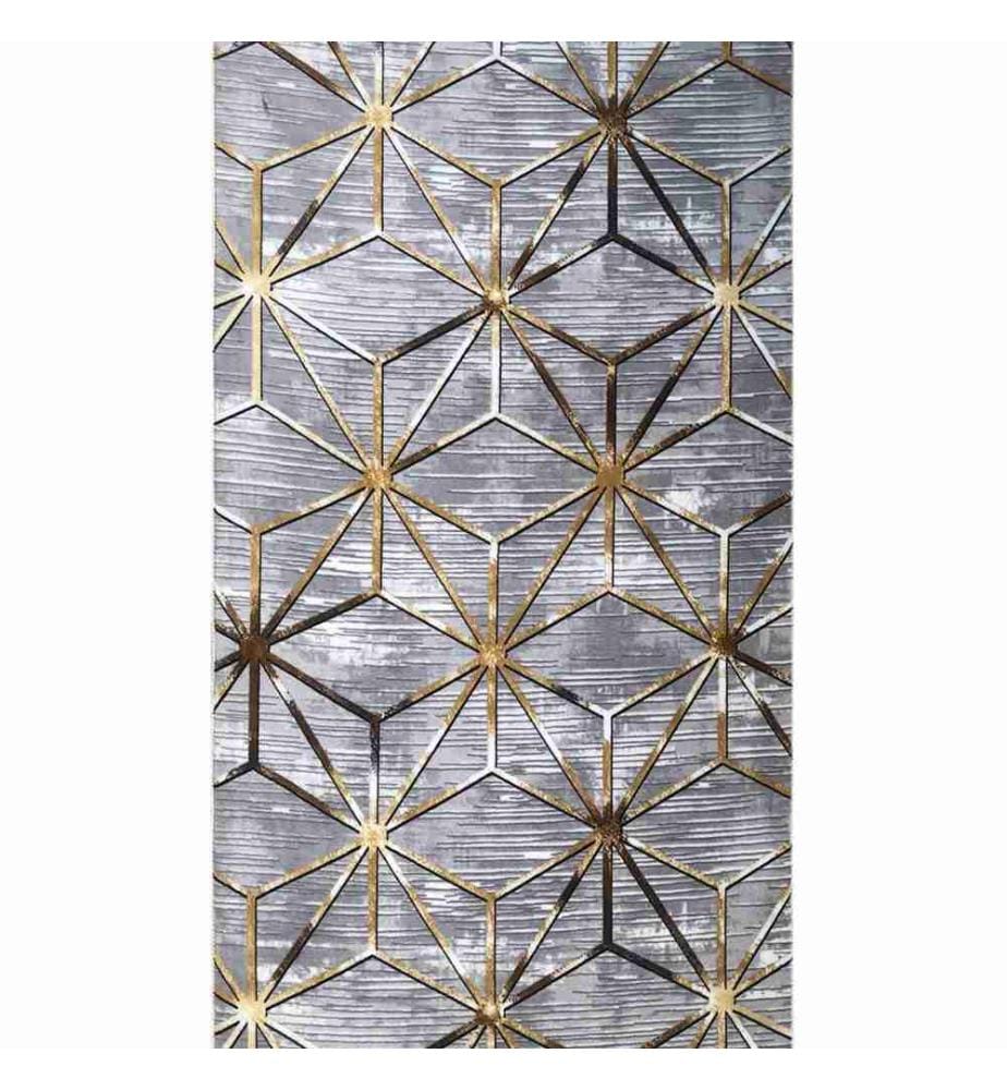 Hallenteppich, 120 x 400, , Grau, Gold, Polyester, 1500 gr-m²,
