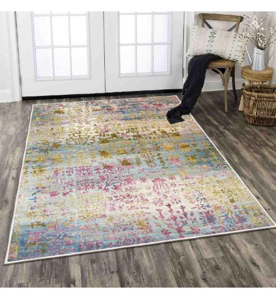 Tappeto, 120 x 180, , Multicolore, Tessuto di velluto, Suola di cotone