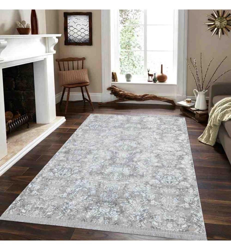 Teppichboden, 120 x 180, , Grau, Weiss, 60% Polyester - 40% Acryl, 6 mm Florhöhe