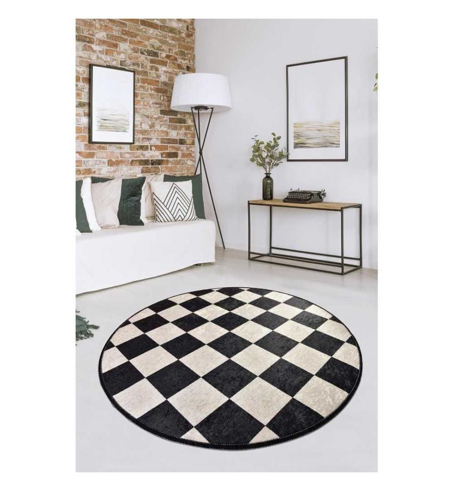 Tappeto, 140 cm, , Multicolore, 50% tessuto di velluto - 50% poliestere, altezza pelo 4 mm