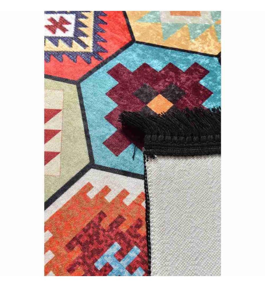 Tappeto, 140 x 190, , Multicolore, 50% tessuto di velluto - 50% poliestere, altezza pelo 4 mm