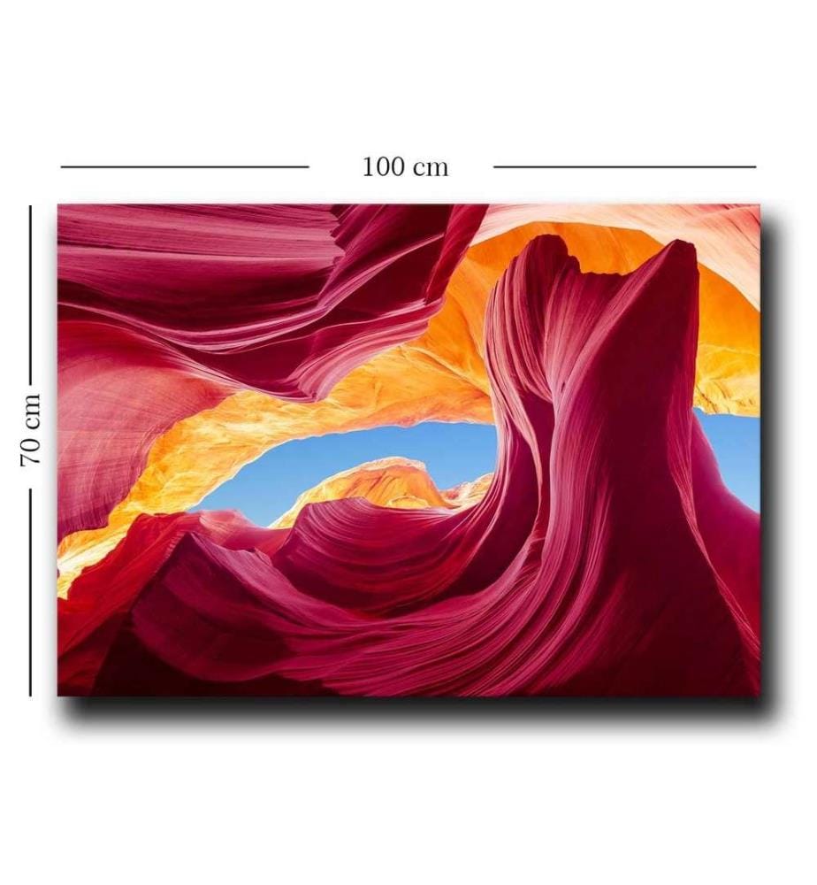 Decorative Canvas Painting, Fuchsia, Orange, Blue, 100% Canvas , Pine Wood Frame