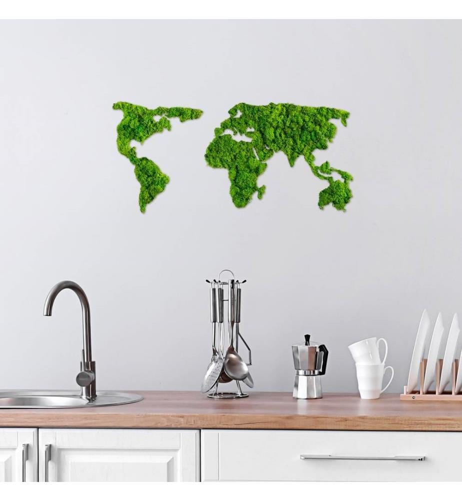 Accessoire mural décoratif en métal, vert, 100% MDF - Moss