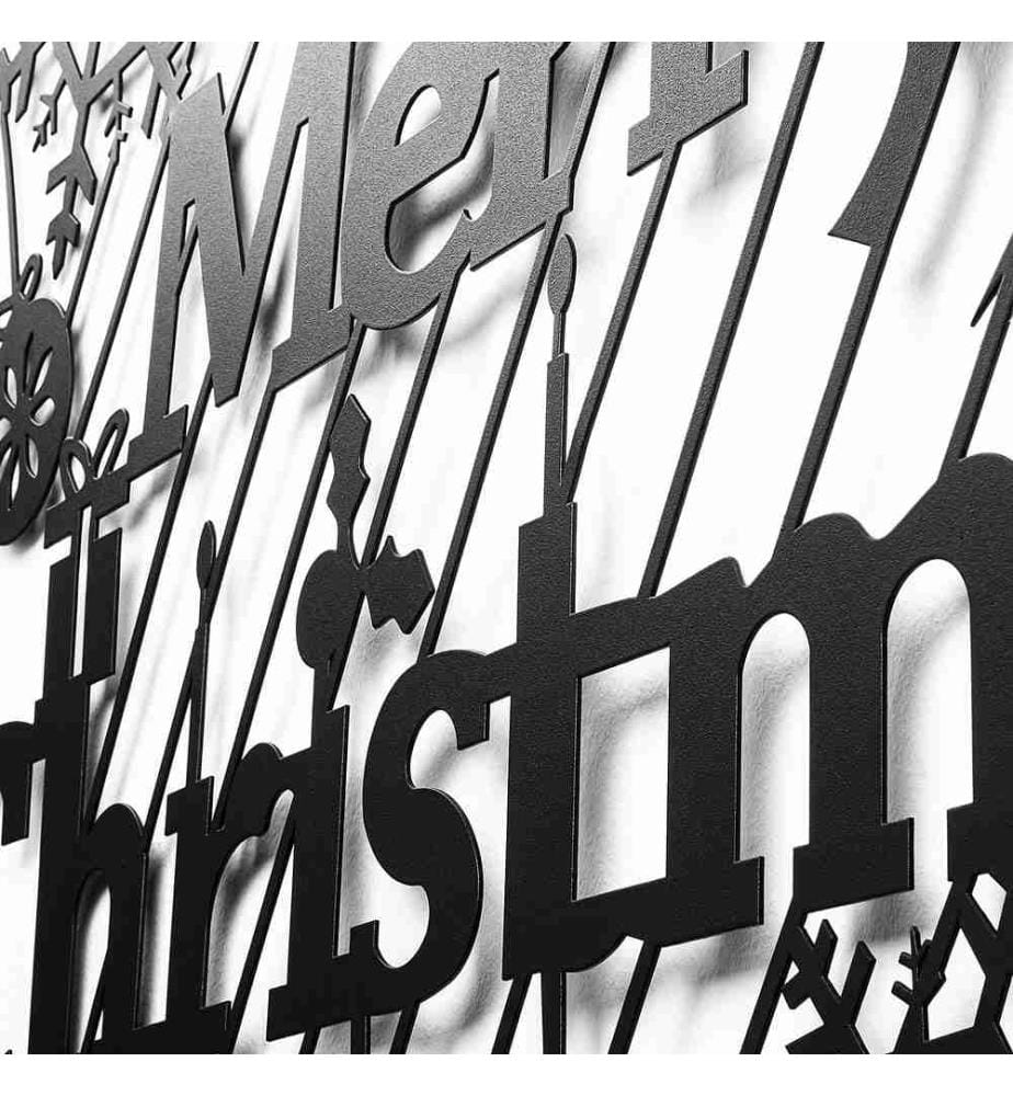 Accessoire mural décoratif en métal, noir, 100% métal