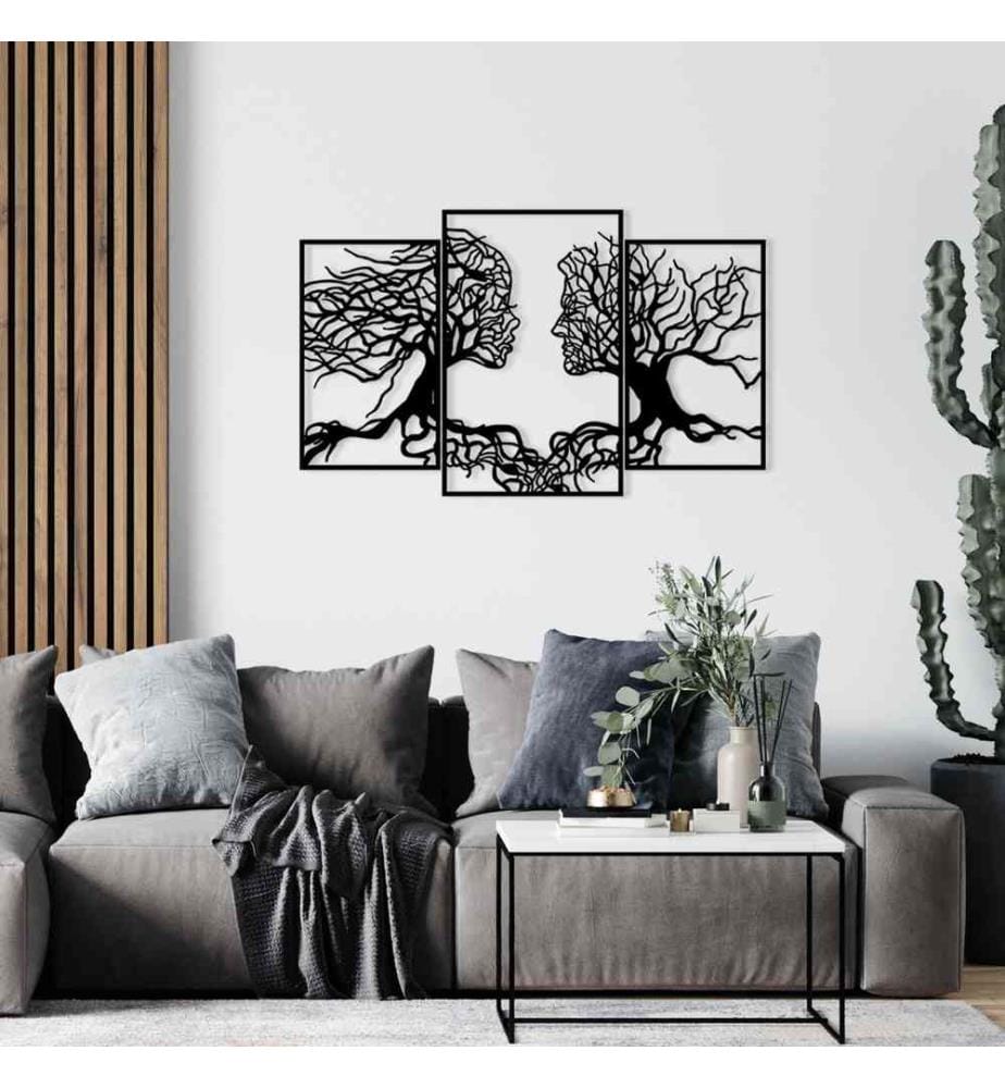 Accessoire mural décoratif en métal, noir, 100% métal
