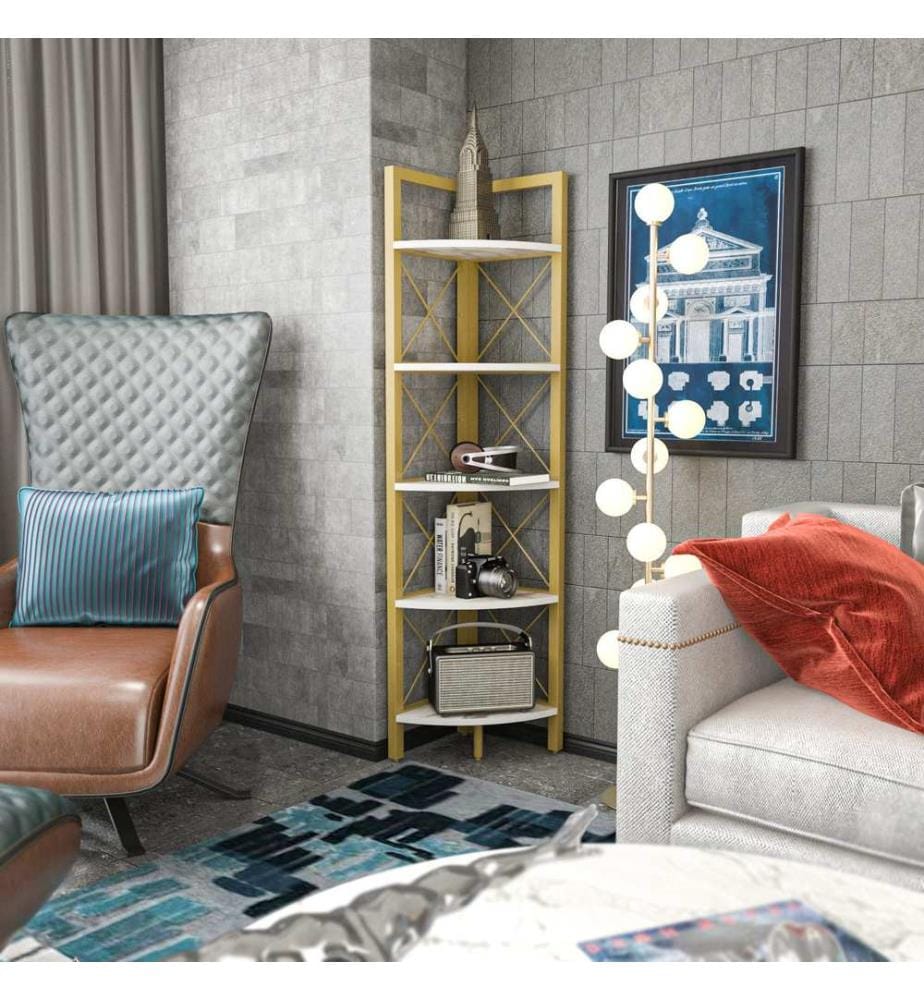 Bookshelf, Gold, Melamine Coated Particle Board