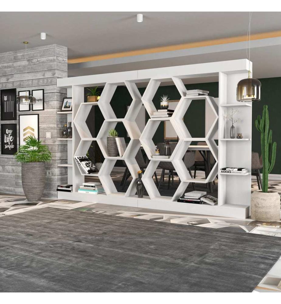 Bookshelf, White, Melamine Coated Particle Board