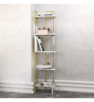 White, Gold, Schechithe, 180X45.2X21,6 cm, Piastra Di Particelle Con Rivestimento A Base Di Melamina