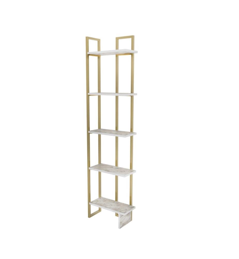 White, Gold, Schechithe, 180X45.2X21,6 cm, Piastra Di Particelle Con Rivestimento A Base Di Melamina