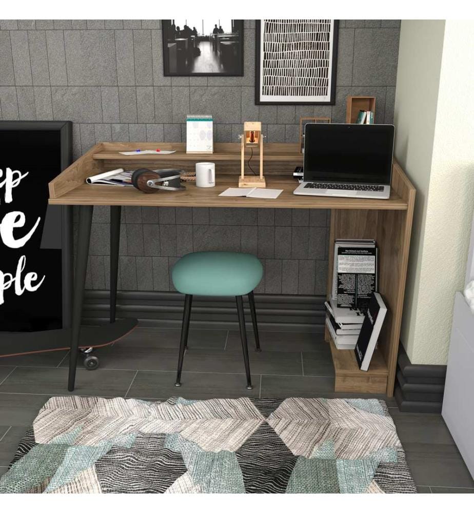 Study Desk, Walnut, Melamine Coated Particle Board