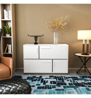 Console, WhiteGrey, Melamine Coated Particle Board