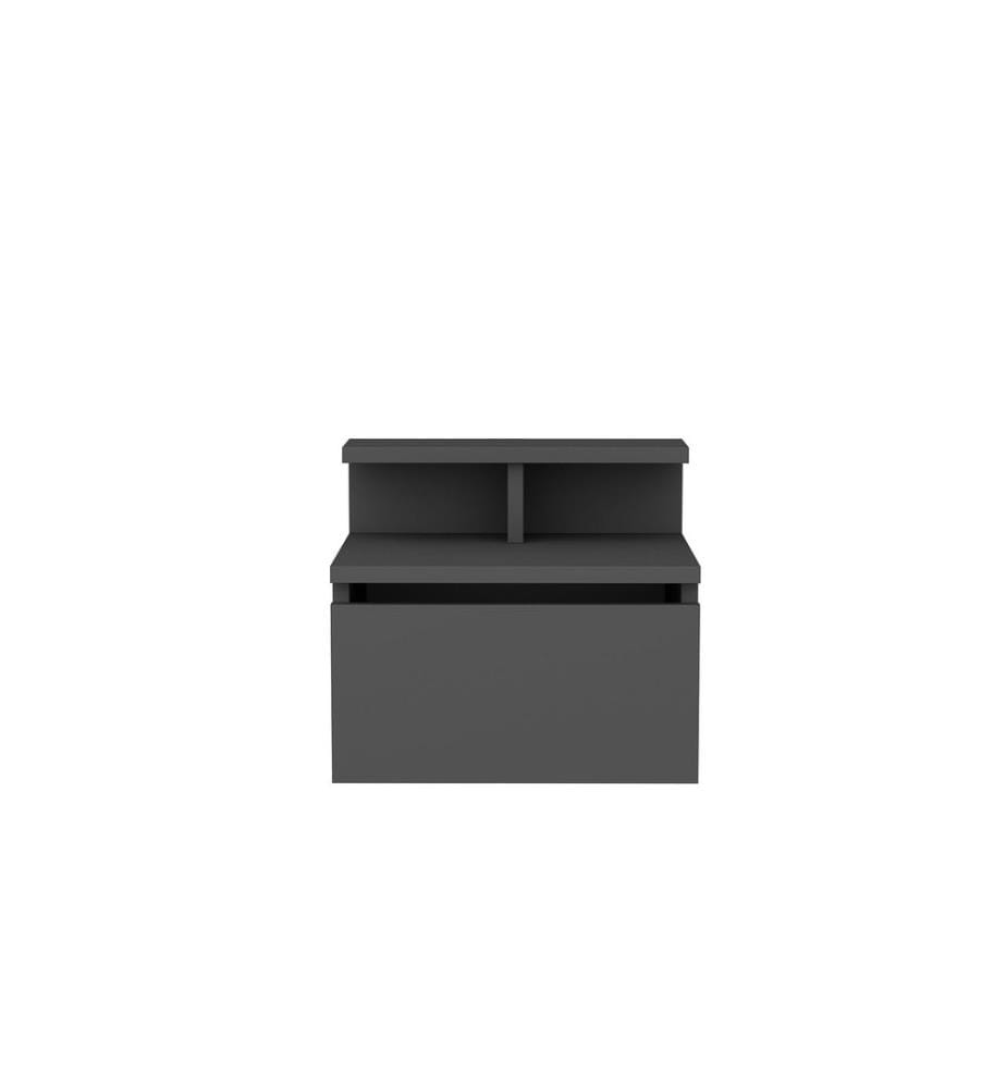 Nightstand, Anthracite, Melamine Coated Particle Board