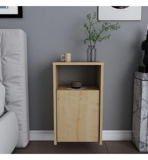 Nightstand, Oak, Melamine Coated Particle Board