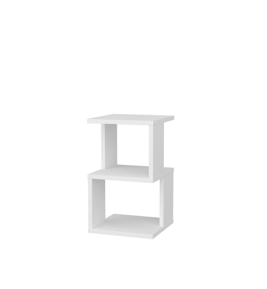 Blanc, Tables De Chevet Et Armoires, 49.4X29.6X29,6 cm, Plaque De Particules Recouvertes De Mélamine