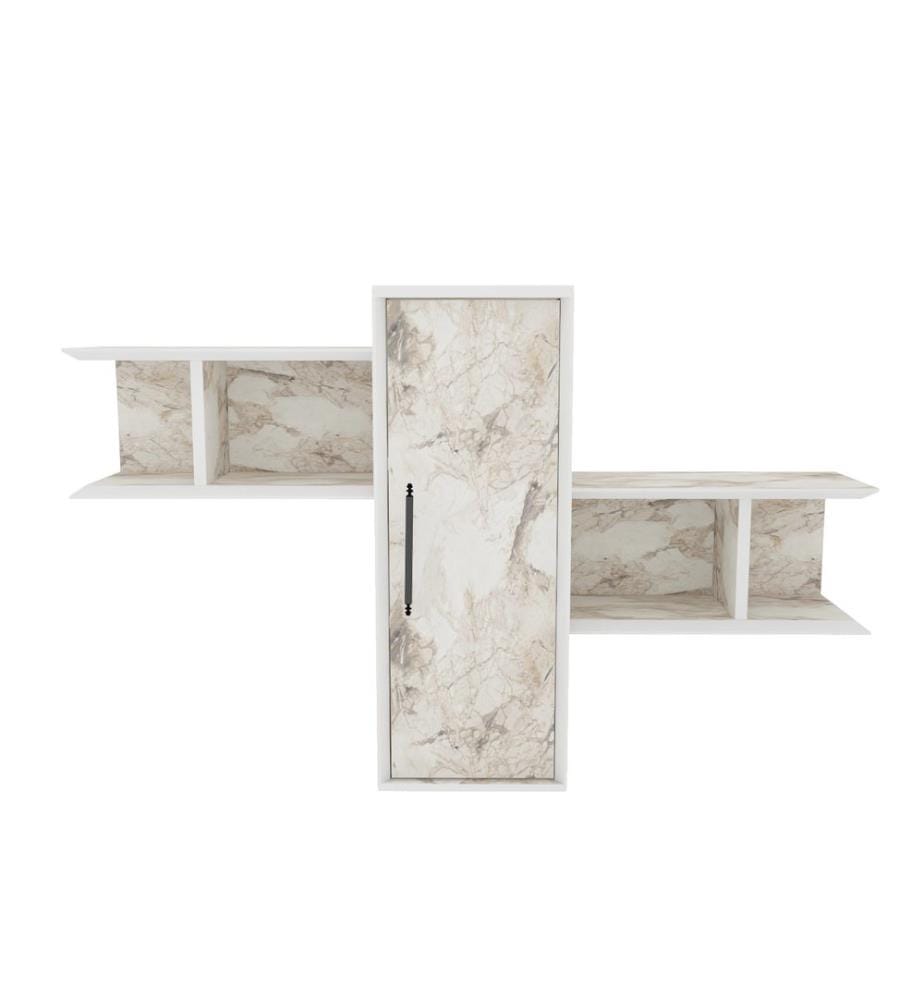 Blanc, Étagères Murales, 51,8X118,6X35 cm, Plaque De Particules Enrobée De Mélamine