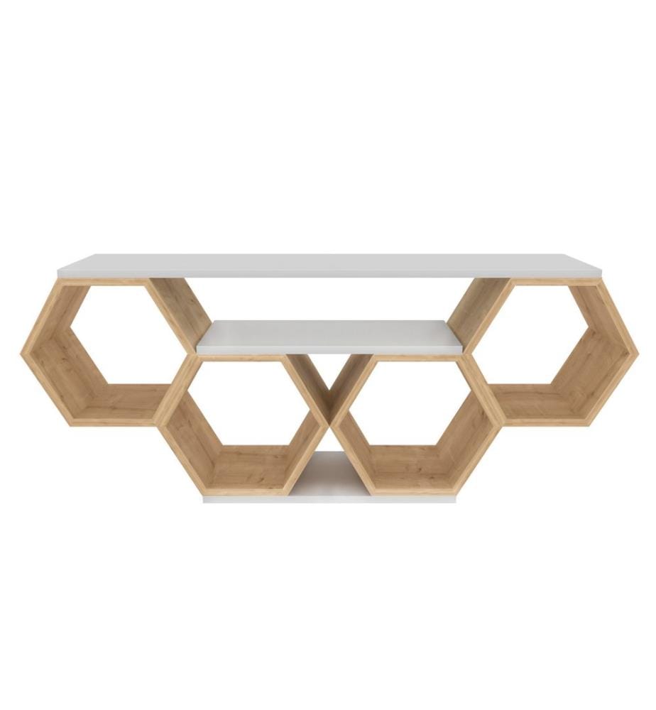 Blanc, Armoires Tv, 55,5X140X29,6 cm, Plaque De Particules Enrobée De Mélamine